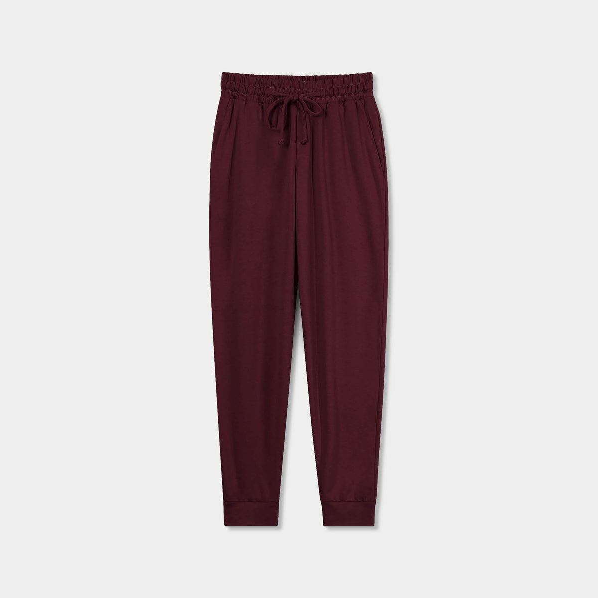 Women’s Lightweight French Terry Joggers in joggers_sweatpants_joggers for women_jogging pants_track pants_sweatpants women_pink sweatpants_jogging pants women_Maroon - Hat and Bey