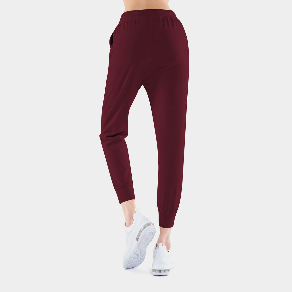 Women’s Lightweight French Terry Joggers in joggers_sweatpants_joggers for women_jogging pants_track pants_sweatpants women_pink sweatpants_jogging pants women_Maroon - Hat and Bey
