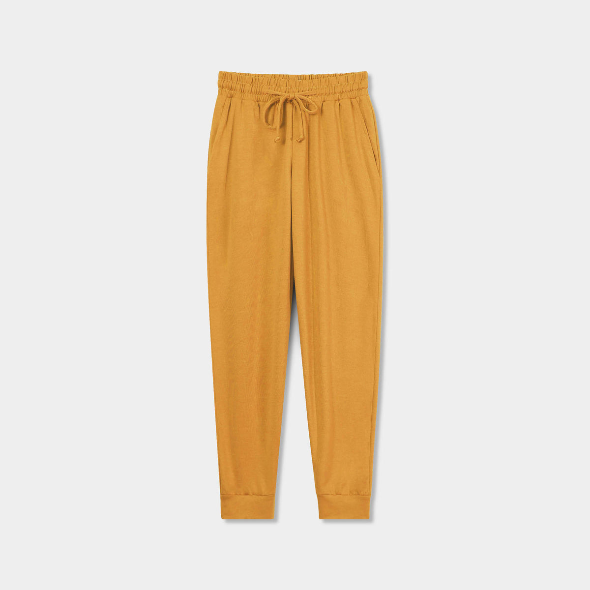 Women’s Lightweight French Terry Joggers in joggers_sweatpants_joggers for women_jogging pants_track pants_sweatpants women_pink sweatpants_jogging pants women_Mustard - Hat and Be