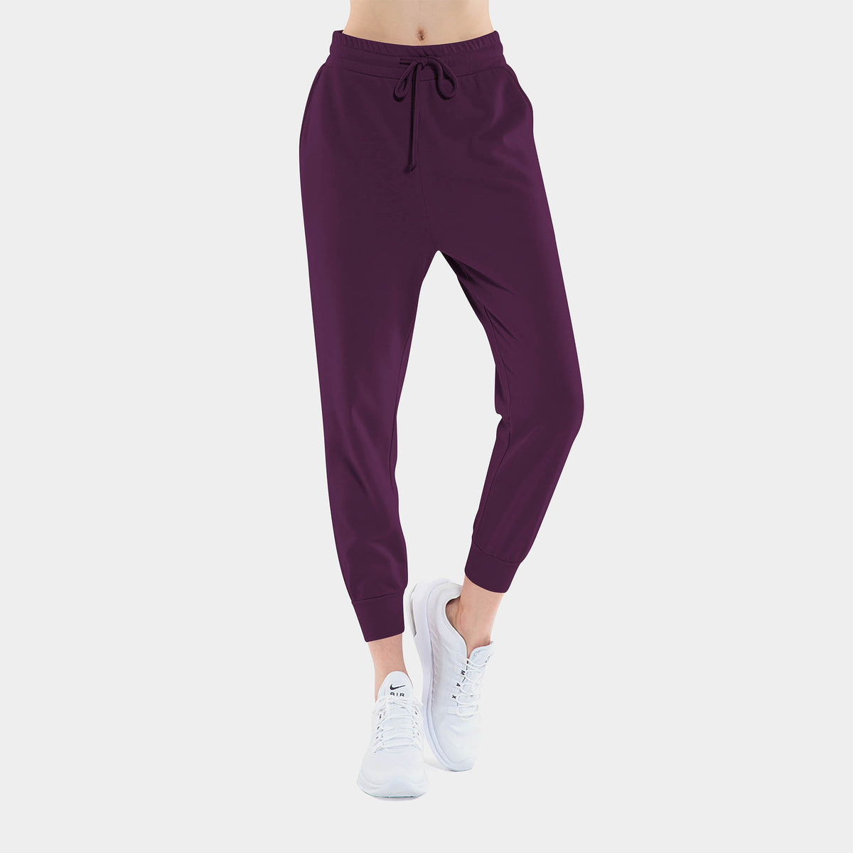 Women’s Lightweight French Terry Joggers in joggers_sweatpants_joggers for women_jogging pants_track pants_sweatpants women_pink sweatpants_jogging pants women_Purple - Hat and Bey