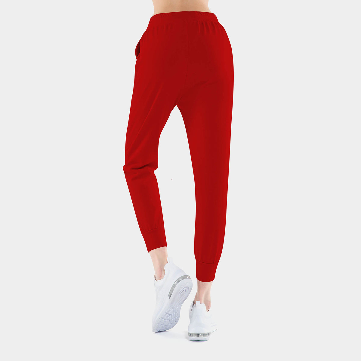 Women’s Lightweight French Terry Joggers in joggers_sweatpants_joggers for women_jogging pants_track pants_sweatpants women_pink sweatpants_jogging pants women_Red - Hat and Beyond