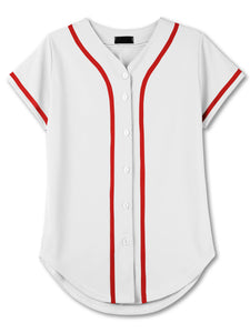 Women's Baseball Striped Button Down Jersey