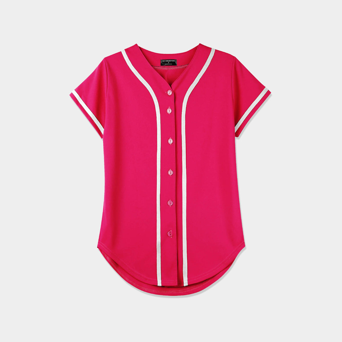 Women’s Baseball Striped Button Down Jersey in mlb shops_baseball jersey_mlb store_mlb jerseys_cheap baseball jerseys_cheap mlb jerseys_baseball jersey shirts_black baseball jersey
