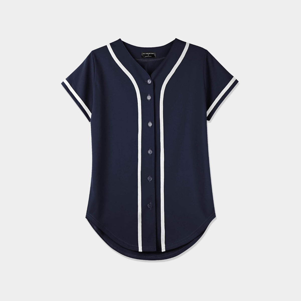 Women’s Baseball Striped Button Down Jersey in mlb shops_baseball jersey_mlb store_mlb jerseys_cheap baseball jerseys_cheap mlb jerseys_baseball jersey shirts_black baseball jersey