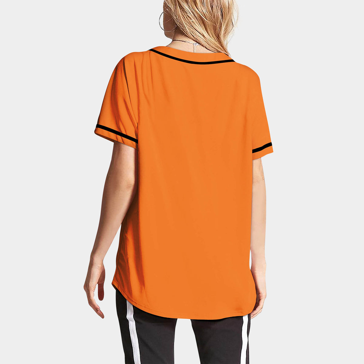Women’s Baseball Striped Button Down Jersey in mlb shops_baseball jersey_mlb store_mlb jerseys_cheap baseball jerseys_cheap mlb jerseys_baseball jersey shirts_black baseball jersey