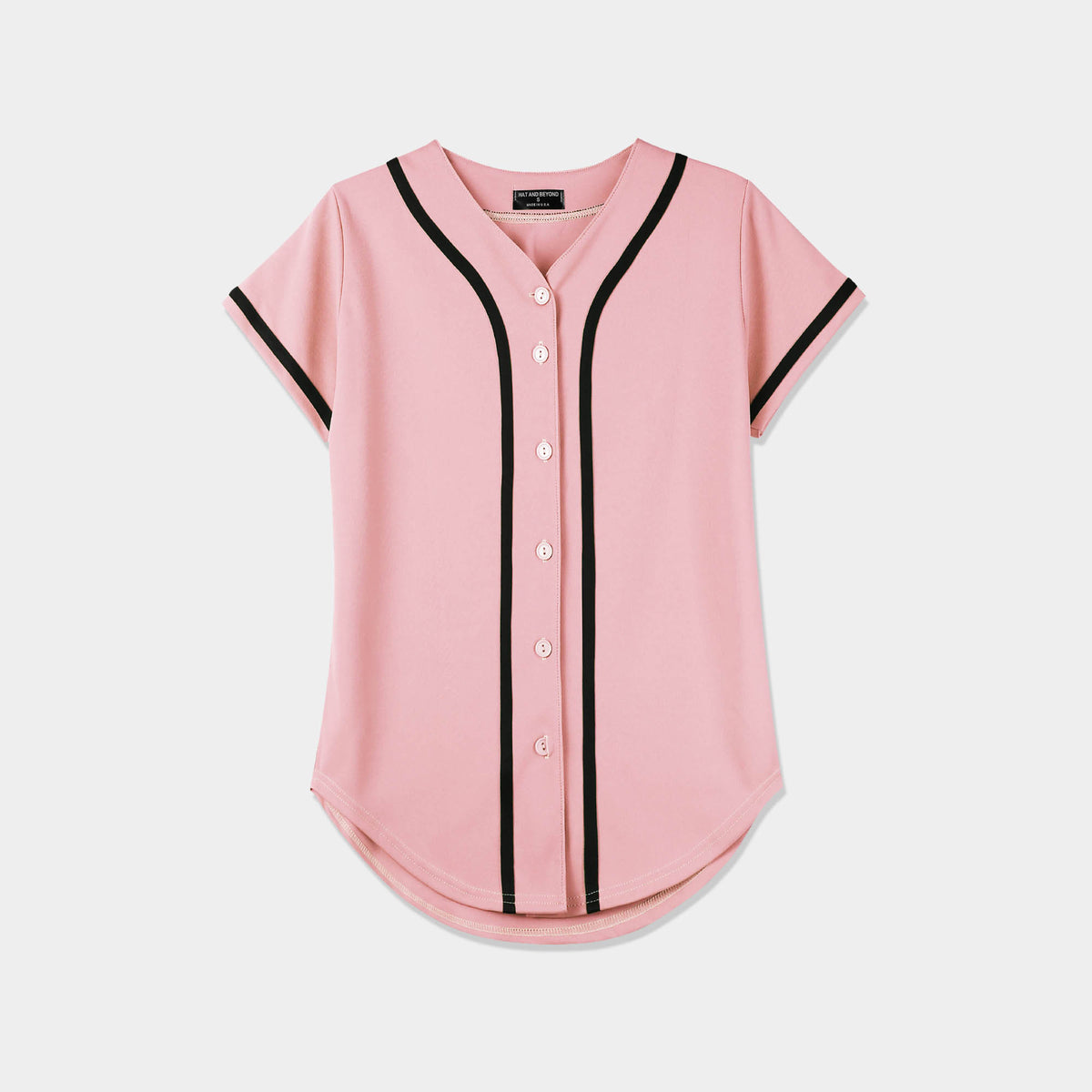 Women’s Baseball Striped Button Down Jersey in mlb shops_baseball jersey_mlb store_mlb jerseys_cheap baseball jerseys_cheap mlb jerseys_baseball jersey shirts_black baseball jersey