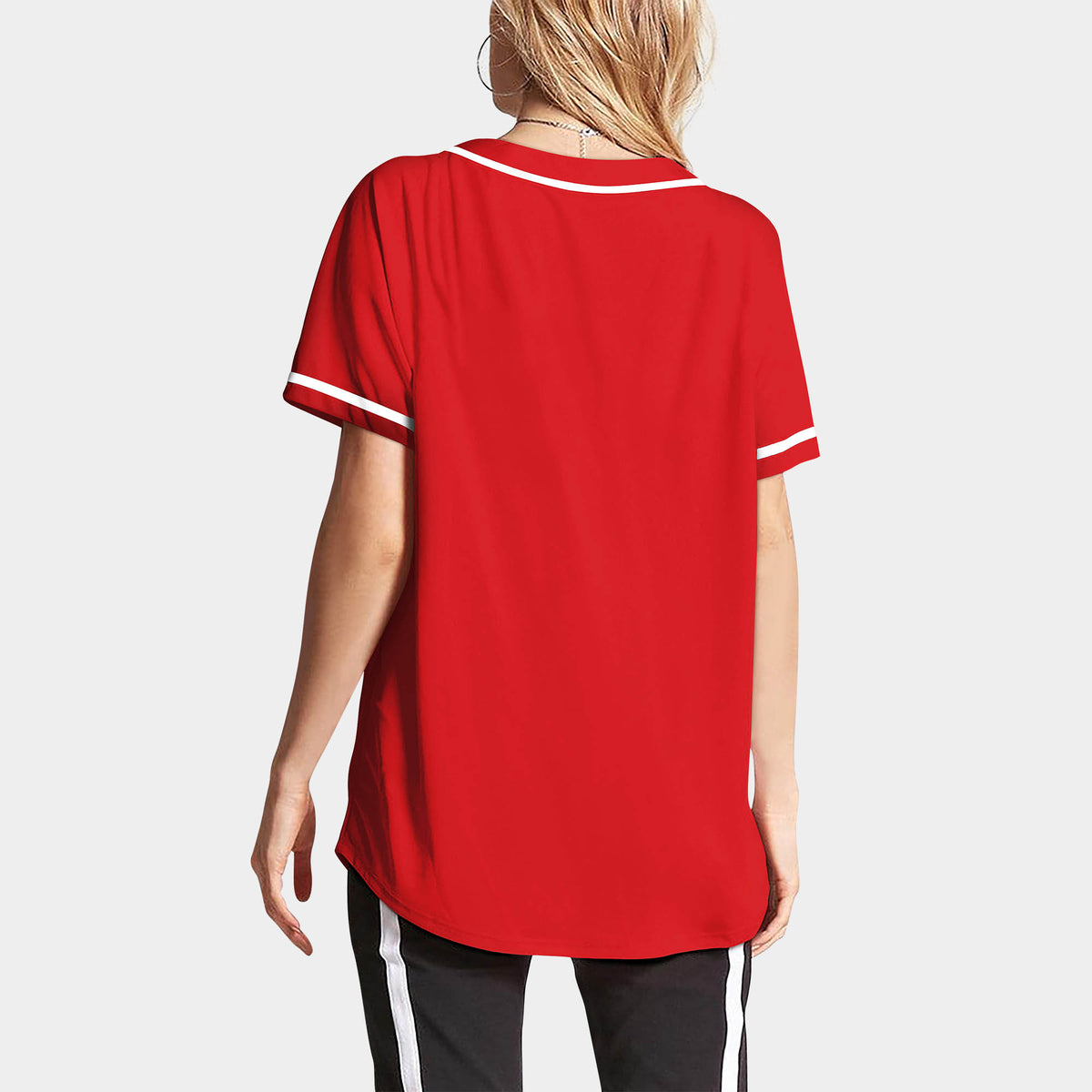 Women’s Baseball Striped Button Down Jersey in mlb shops_baseball jersey_mlb store_mlb jerseys_cheap baseball jerseys_cheap mlb jerseys_baseball jersey shirts_black baseball jersey