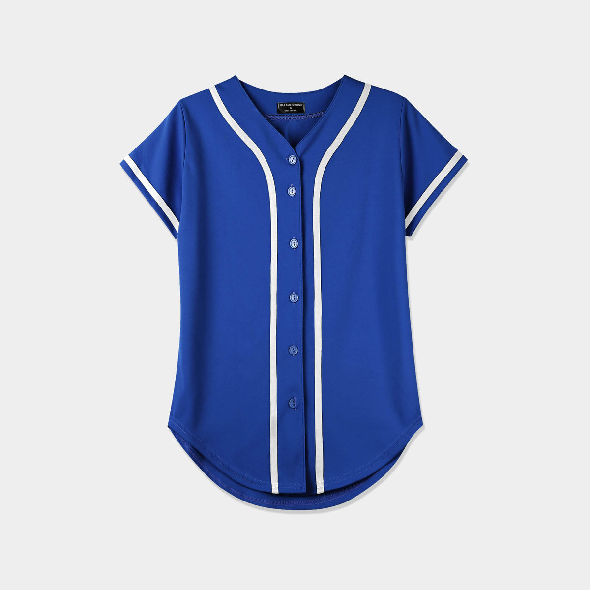 Women’s Baseball Striped Button Down Jersey in mlb shops_baseball jersey_mlb store_mlb jerseys_cheap baseball jerseys_cheap mlb jerseys_baseball jersey shirts_black baseball jersey