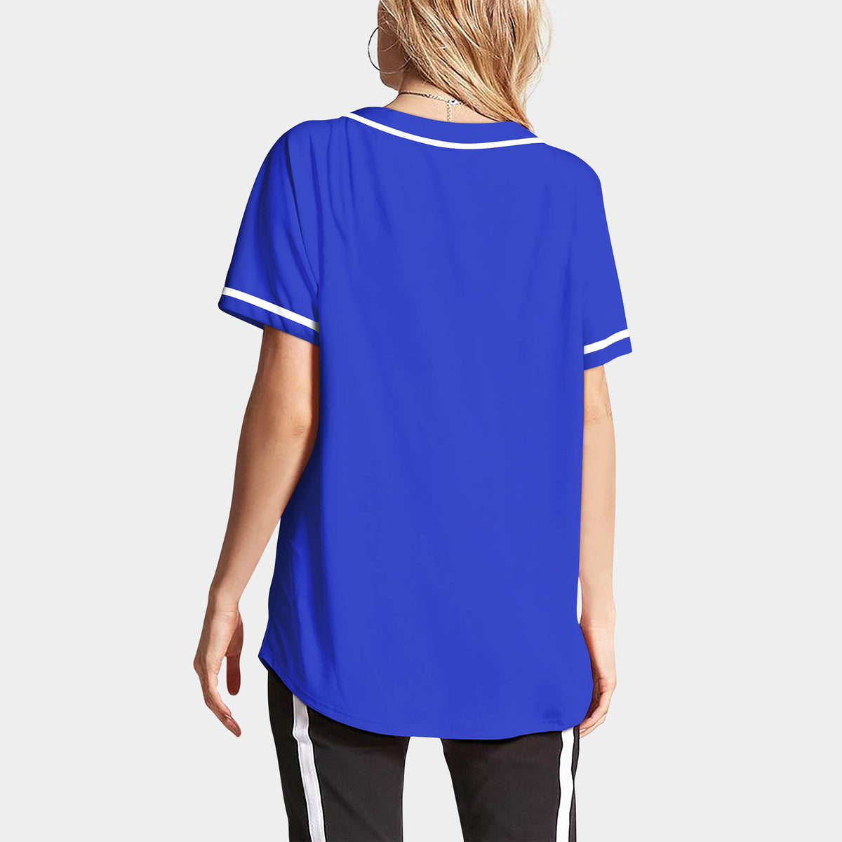 Women’s Baseball Striped Button Down Jersey in mlb shops_baseball jersey_mlb store_mlb jerseys_cheap baseball jerseys_cheap mlb jerseys_baseball jersey shirts_black baseball jersey