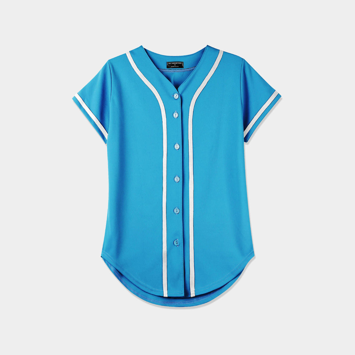 Women’s Baseball Striped Button Down Jersey in mlb shops_baseball jersey_mlb store_mlb jerseys_cheap baseball jerseys_cheap mlb jerseys_baseball jersey shirts_black baseball jersey