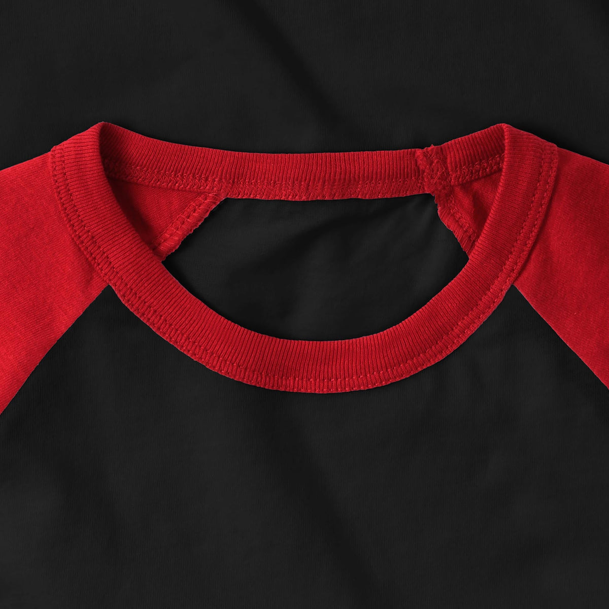 Kids’ Raglan 3/4 Sleeve Baseball Tee Shirt Toddler Youth Juniors in Black/Red - Hat and Beyond baseball jersey