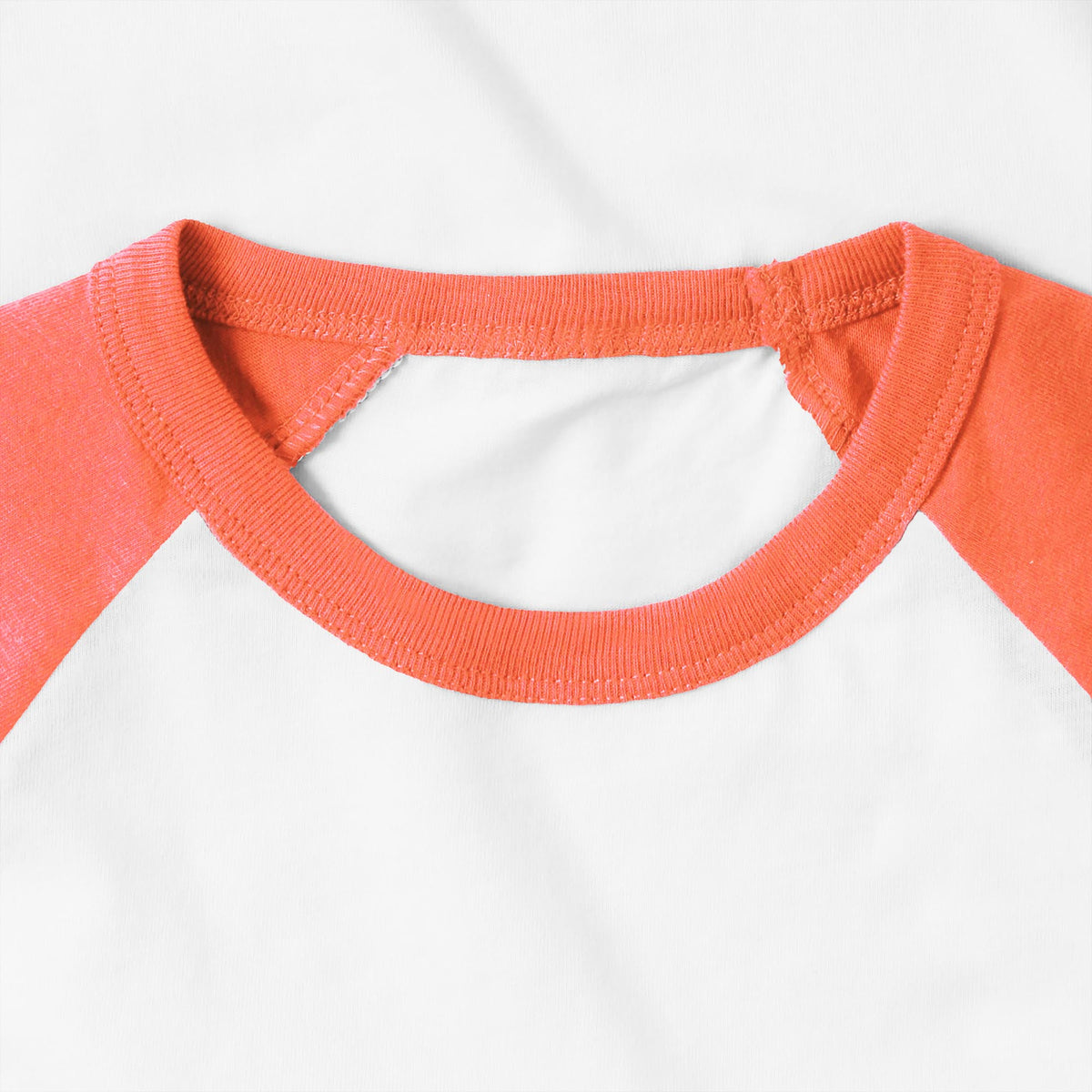Kids’ Raglan 3/4 Sleeve Baseball Tee Shirt Kids’ Youth Juniors in White/Coral - Hat and Beyond baseball jersey