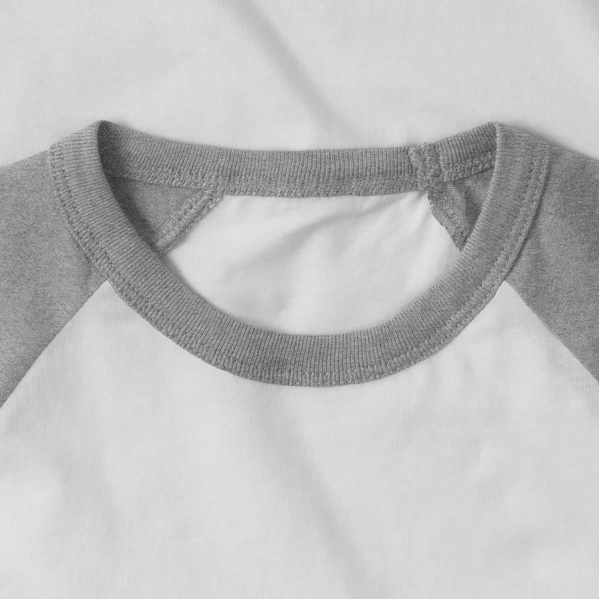 Kids’ Raglan 3/4 Sleeve Baseball Tee Shirt Kids’ Youth Juniors in White/Heather Gray - Hat and Beyond baseball jersey