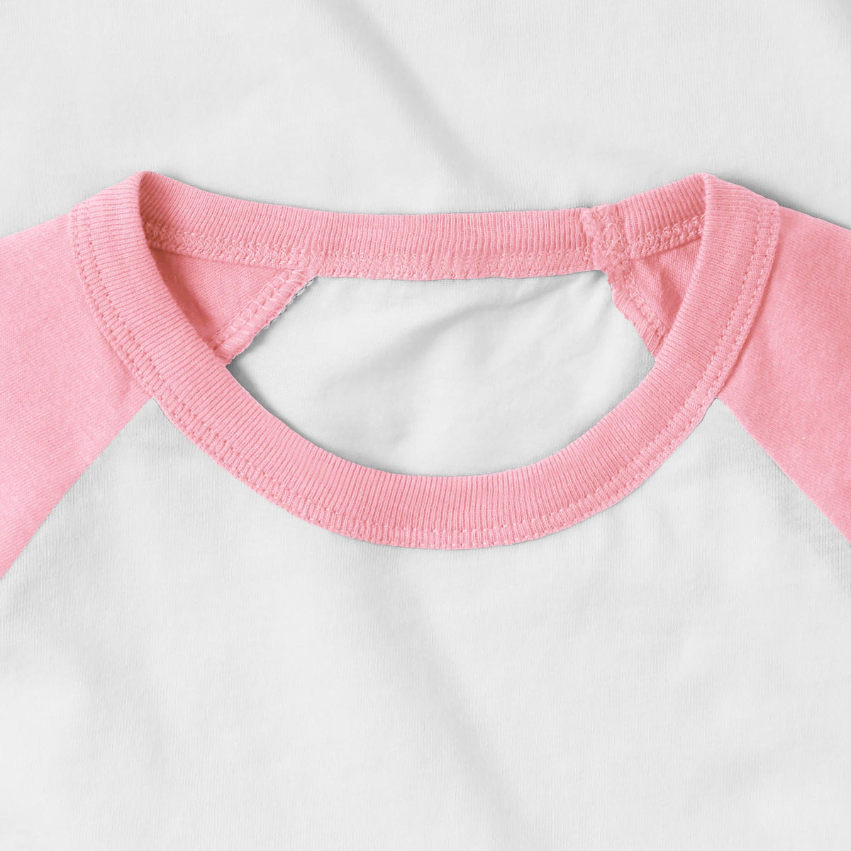 Kids’ Raglan 3/4 Sleeve Baseball Tee Shirt Toddler Youth Juniors in White/Light Pink - Hat and Beyond baseball jersey