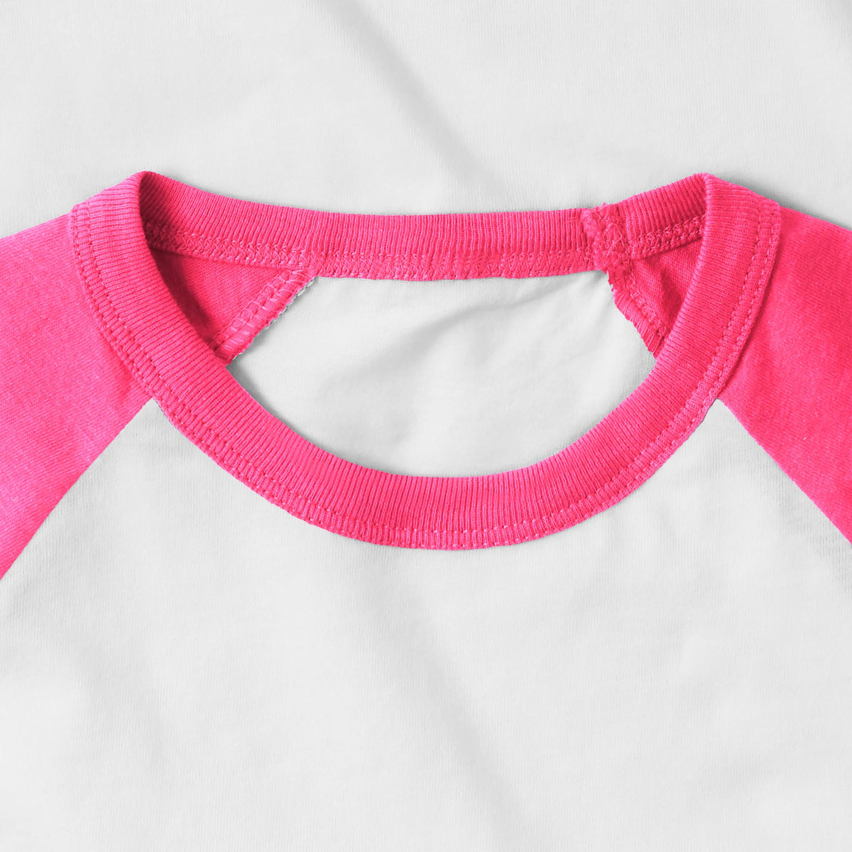 Kids’ Raglan 3/4 Sleeve Baseball Tee Shirt Toddler Youth Juniors in White/Pink - Hat and Beyond baseball jersey