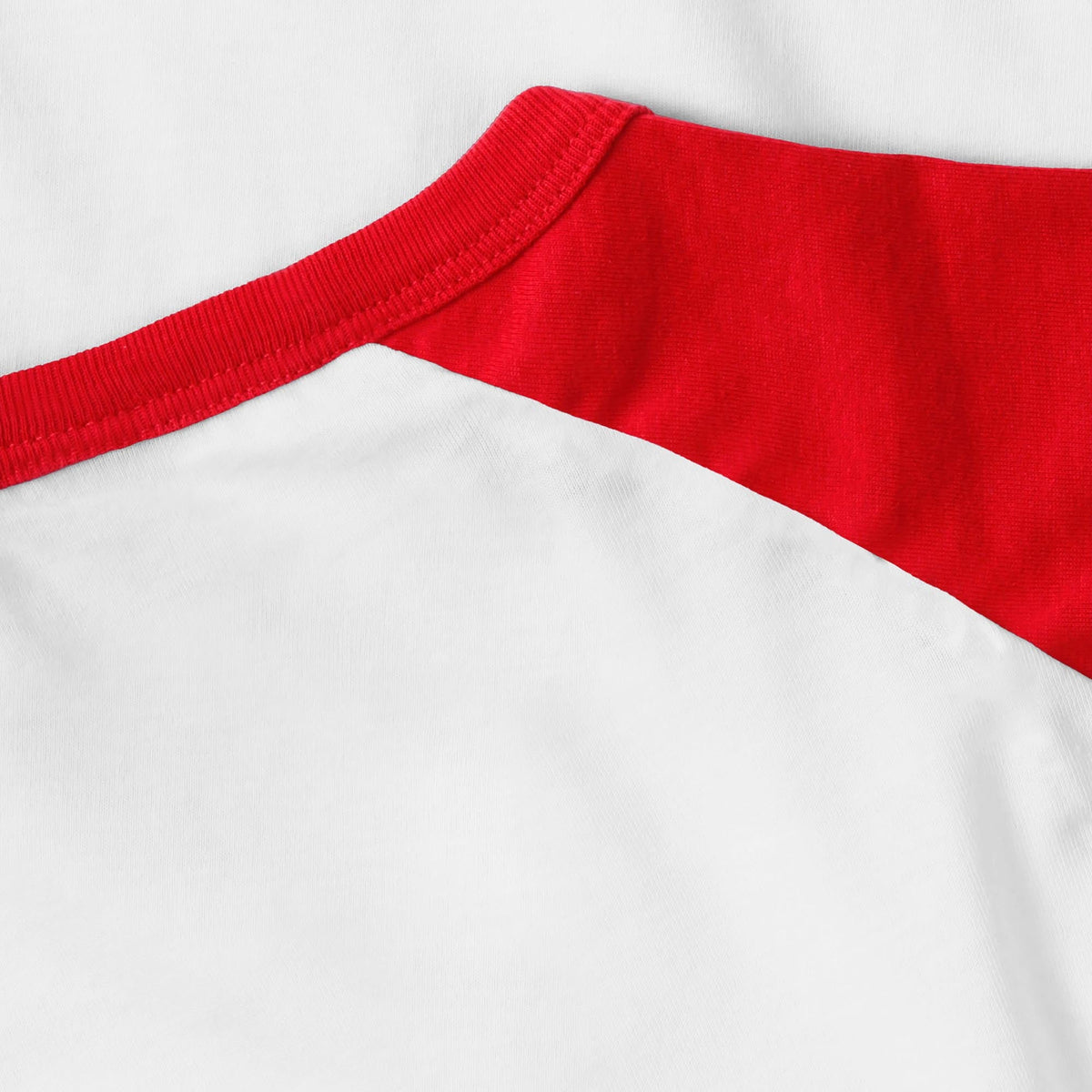 Kids’ Raglan 3/4 Sleeve Baseball Tee Shirt Toddler Youth Juniors in White/Red - Hat and Beyond baseball jersey