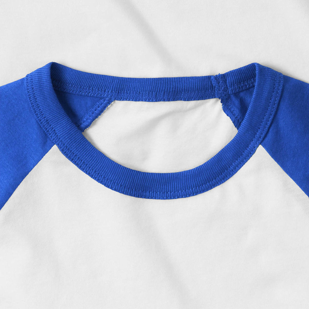 Kids’ Raglan 3/4 Sleeve Baseball Tee Shirt Toddler Youth Juniors in White/Royal Blue - Hat and Beyond baseball jersey