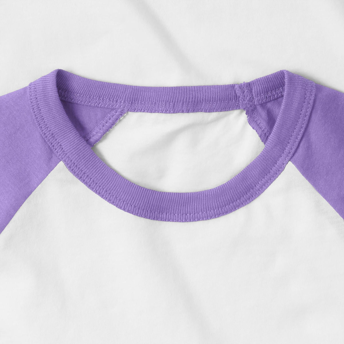 Kids’ Raglan 3/4 Sleeve Baseball Tee Shirt Toddler Youth Juniors in White/Purple Kale - Hat and Beyond baseball jersey