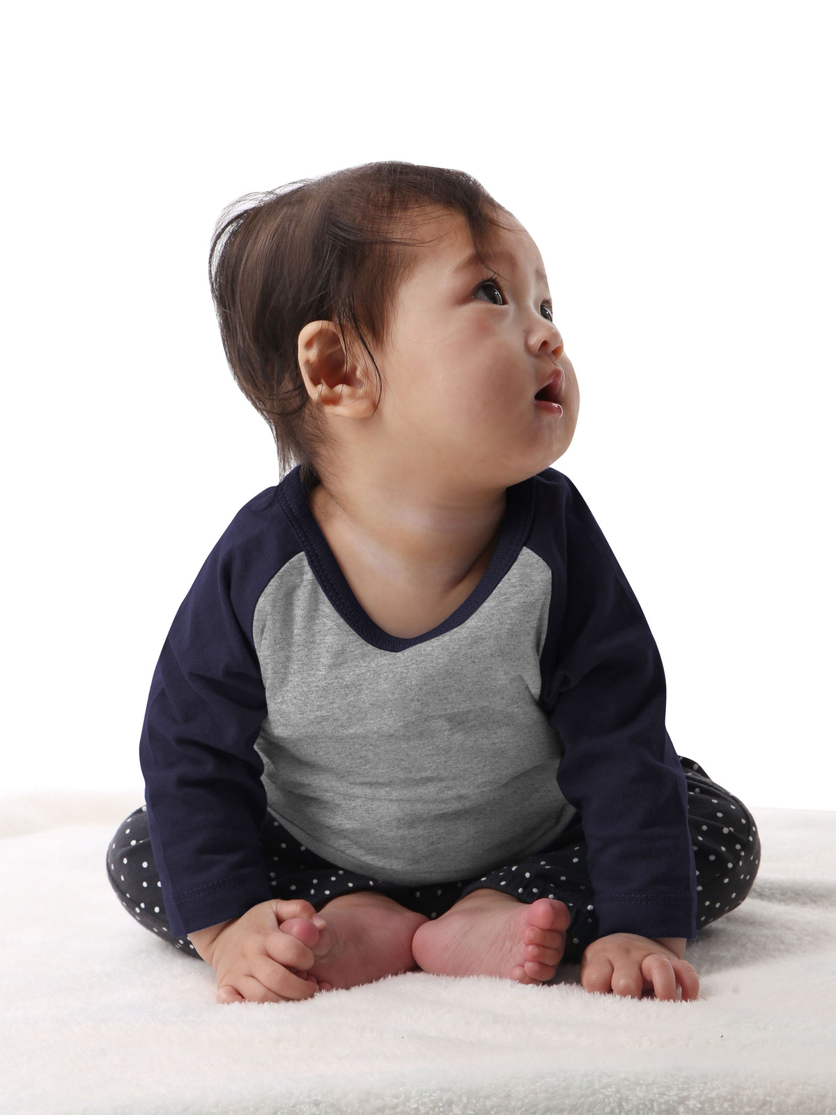 Kids’ Raglan 3/4 Sleeve Baseball Tee Shirt Kids’ Youth Juniors in Heather Gray/Navy - Hat and Beyond baseball jersey