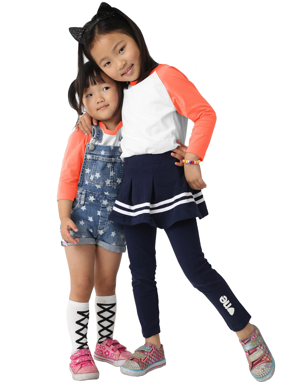 Kids’ Raglan 3/4 Sleeve Baseball Tee Shirt Toddler Youth Juniors in White/Coral - Hat and Beyond baseball jersey