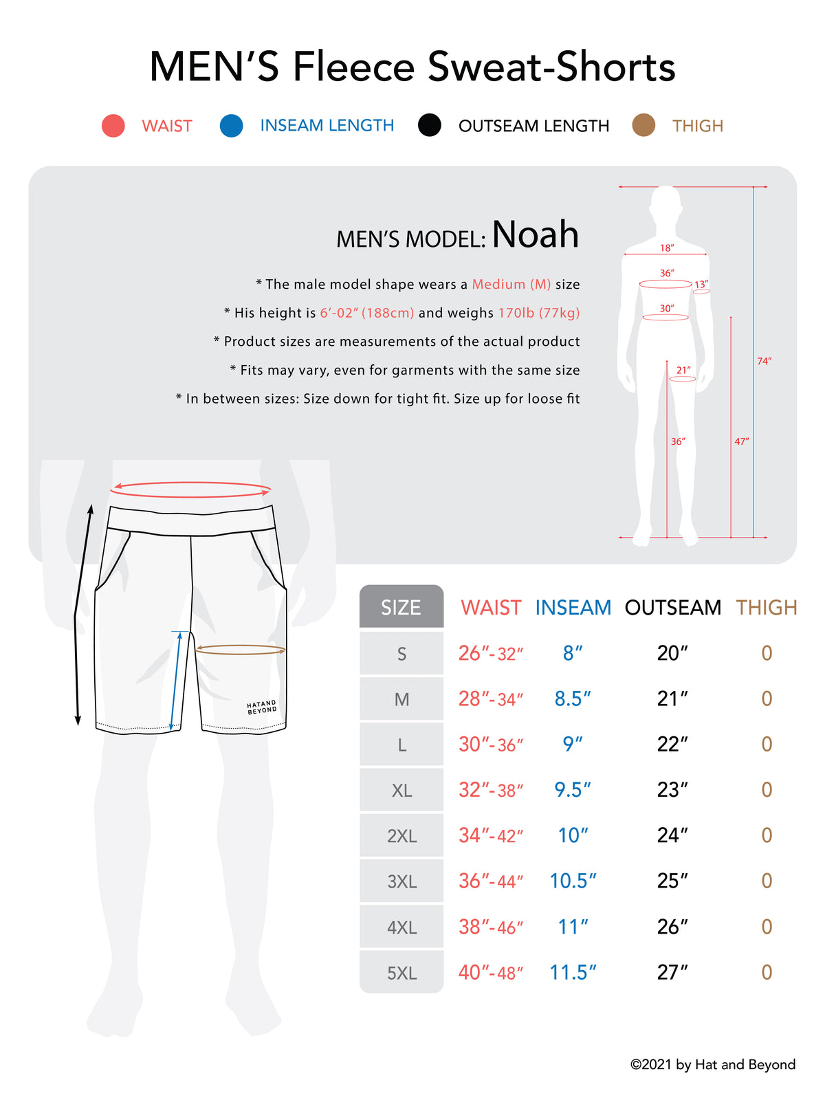 Men’s Brushed Elastic Lightweight Sweat Shorts with Pockets S-2XL in Black - Hat and Beyond casual shorts