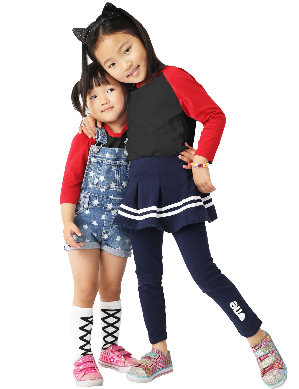 Kids’ Raglan 3/4 Sleeve Baseball Tee Shirt Toddler Youth Juniors in Black/Red - Hat and Beyond baseball jersey