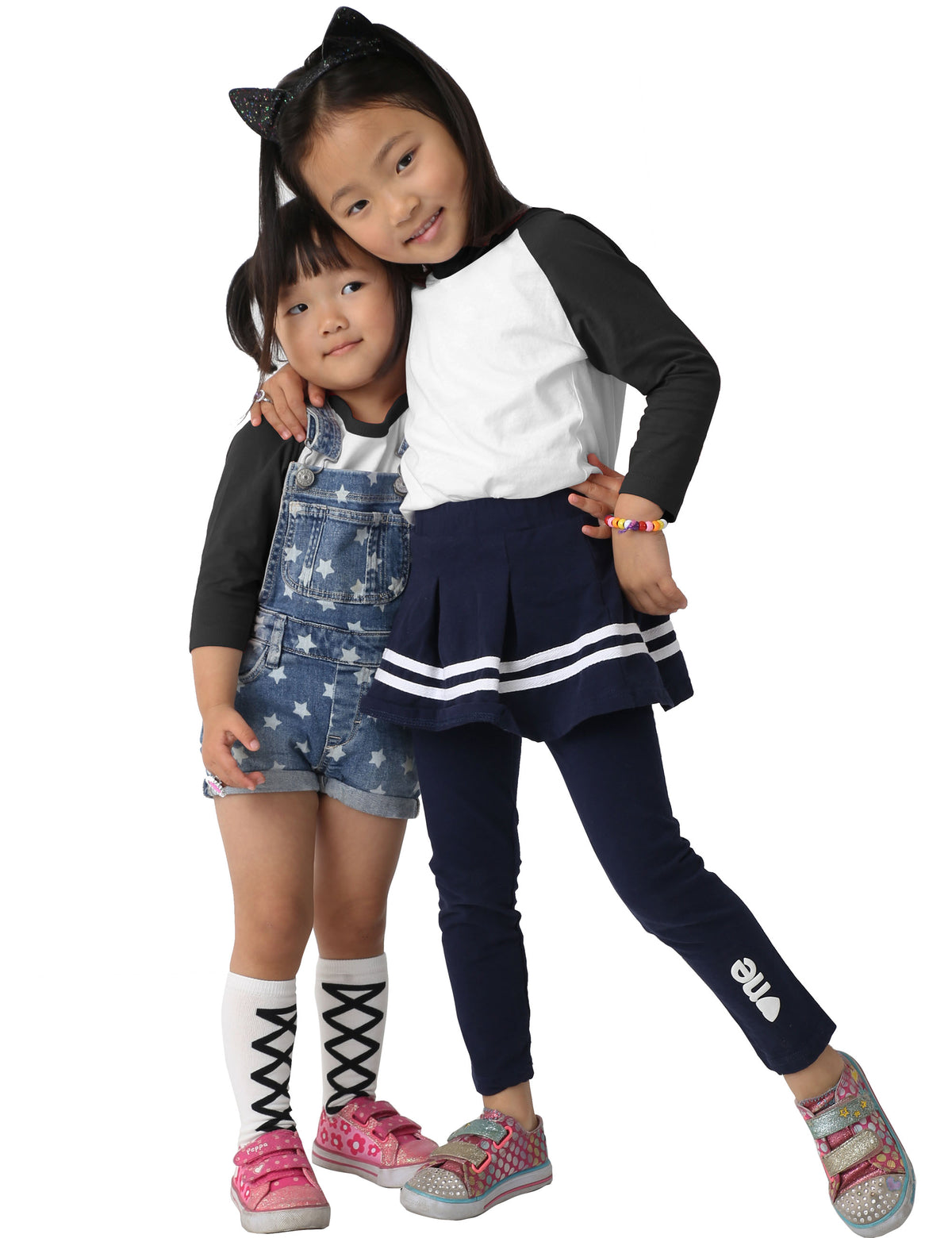 Kids’ Raglan 3/4 Sleeve Baseball Tee Shirt Toddler Youth Juniors in White/Black - Hat and Beyond baseball jersey