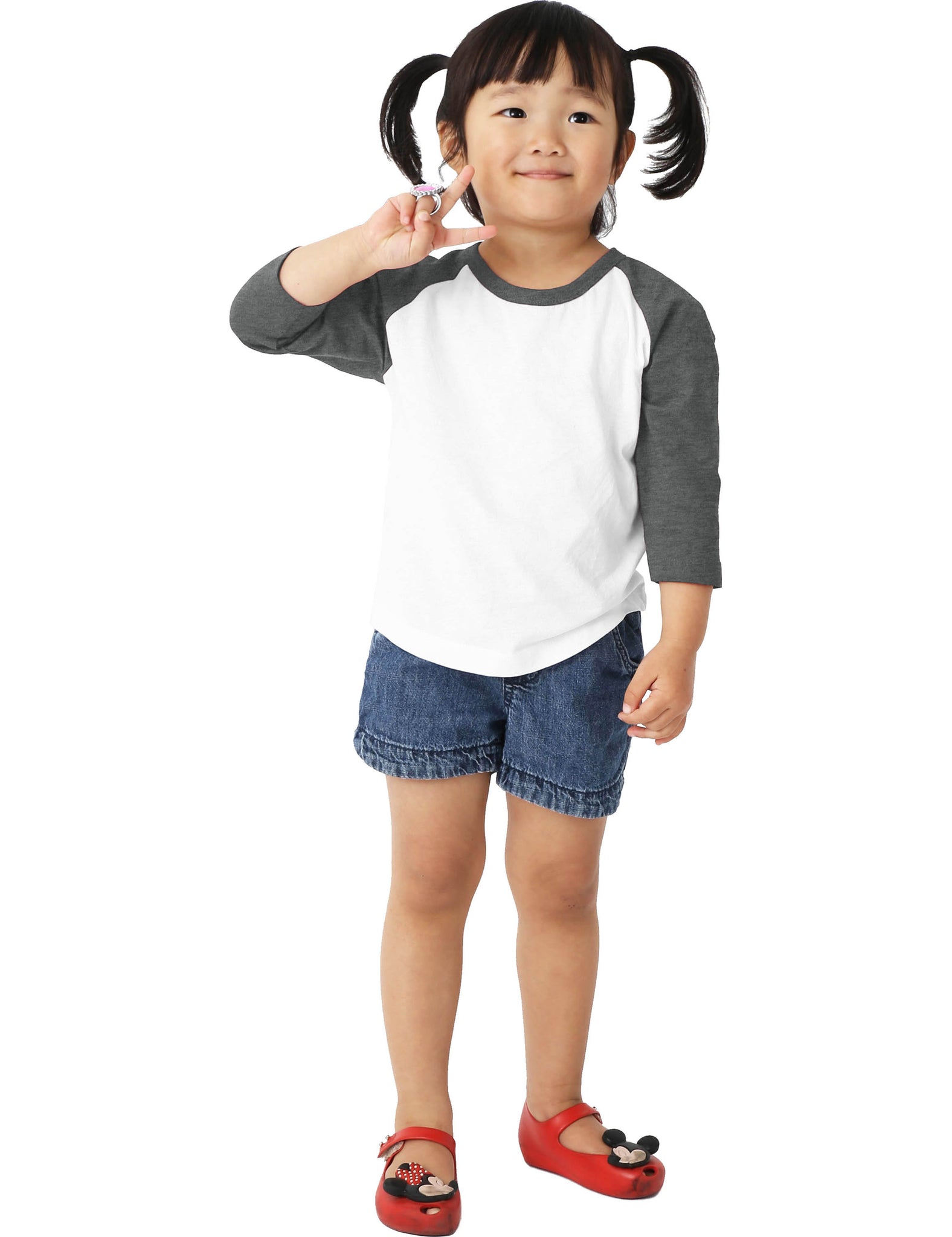thumbnail image 2 of A2Z 4 Kids Raglan Style T-Shirt Contrast Colour Navy Blue Top Girls Boys Age 5-13 Yrs 2 of 6