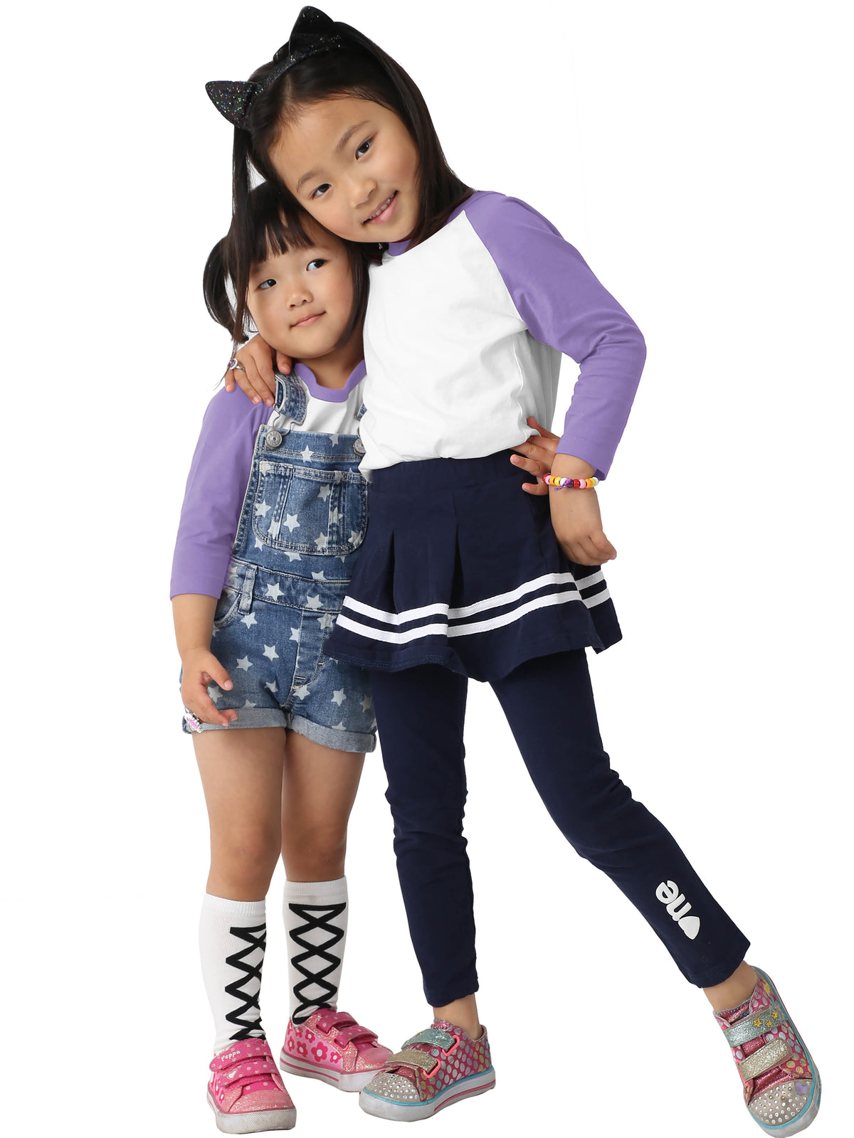 Kids’ Raglan 3/4 Sleeve Baseball Tee Shirt Toddler Youth Juniors in White/Purple Kale - Hat and Beyond baseball jersey