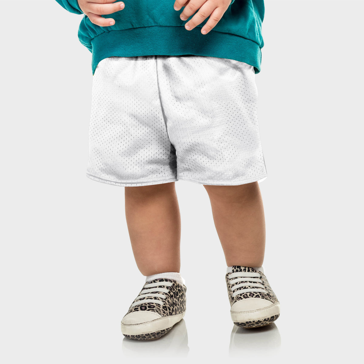 Kids’ Kids’' Mesh Shorts in champion mesh shorts_mesh biker shorts_mesh shorts mens_mesh basketball shorts_mesh bike shorts_mesh gym shorts_mesh gym shorts_White - Hat and Beyond c