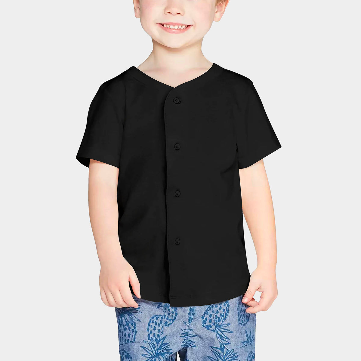 Kids’ Kids’' Button Down Cotton Baseball Jersey in boys button down shirt_toddler boy button down shirt_toddler button down shirt_baby boy button down shirt_boys short sleeve butto