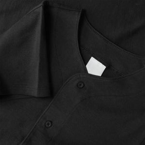Hat and Beyond Kids Baseball Jersey Button Down Plain Short Sleeve Shirts, Boy's, Size: Large, Black