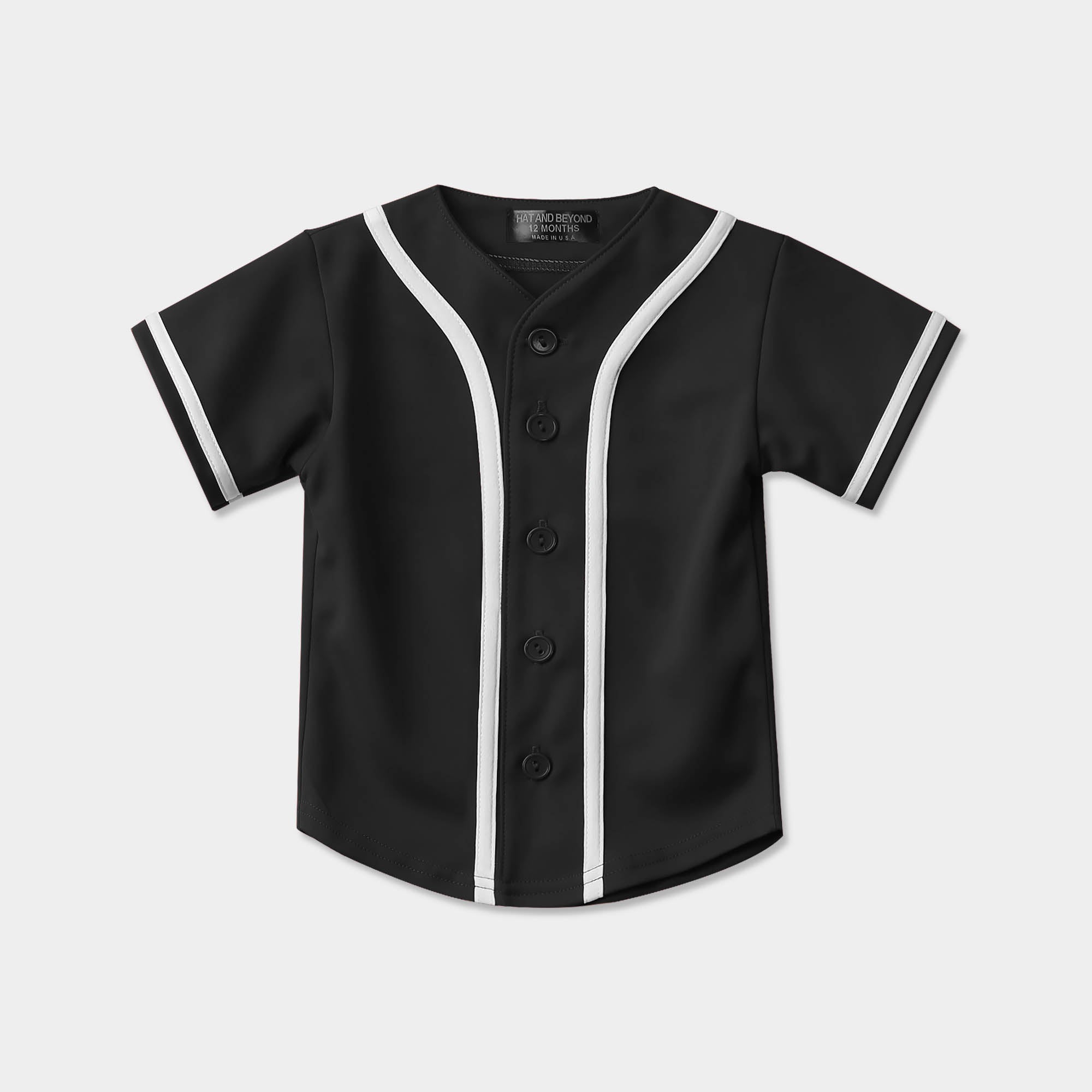 Hat and Beyond Men's Active Baseball Button Down Jersey Sportswear 
