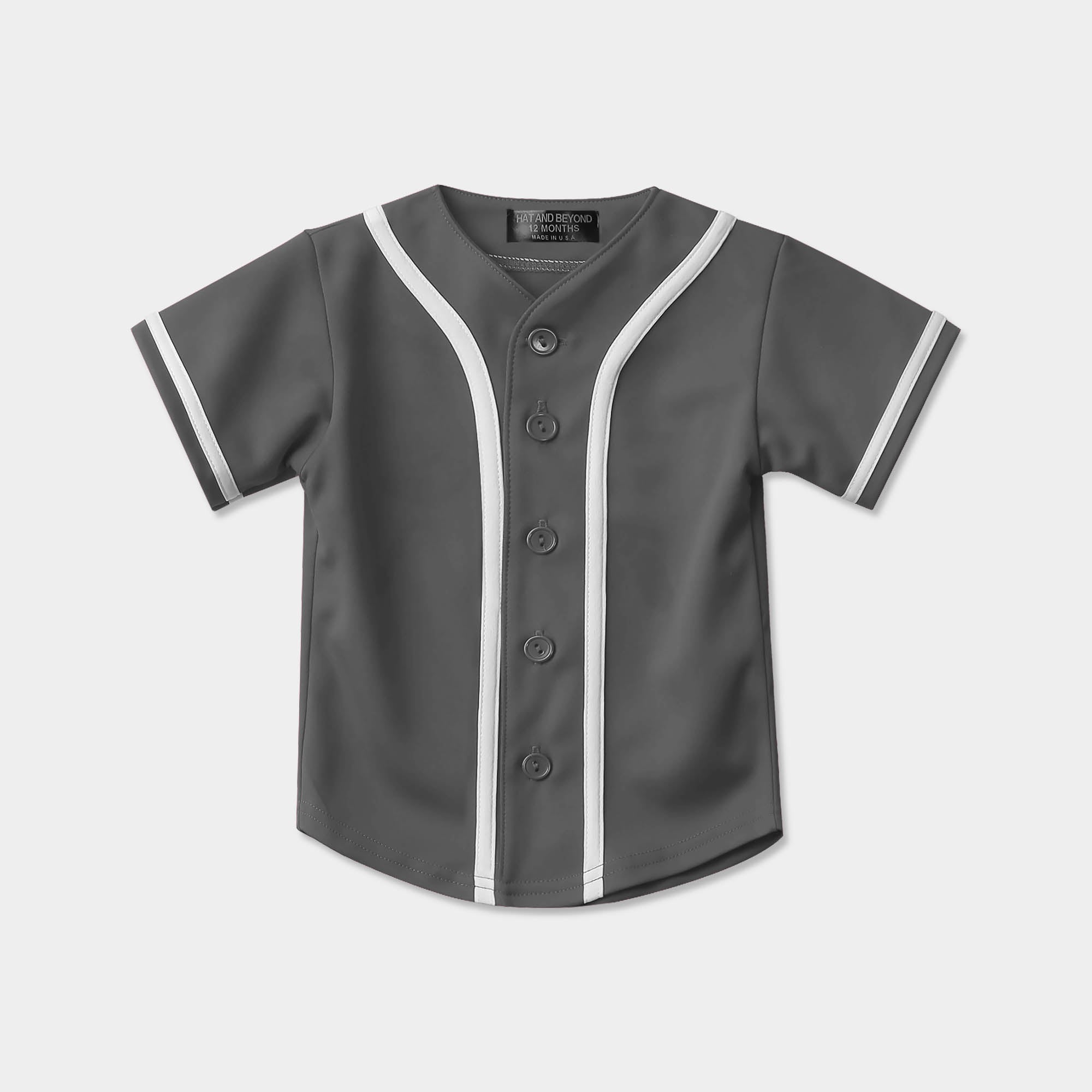 Kids White Black Baseball Jersey Button Down Jersey Majestic For Sports T  Shirt