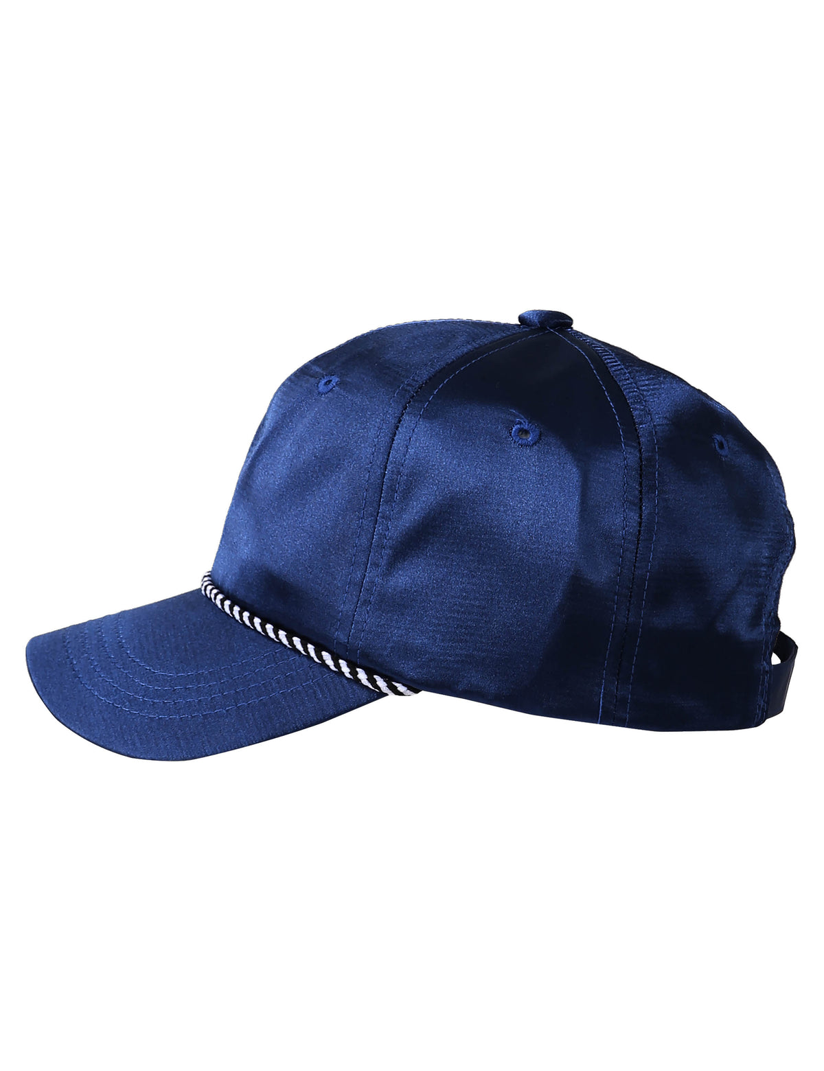 Unisex Satin Stripe Baseball Cap in 7fc006_Blue - Hat and Beyond blank apparel