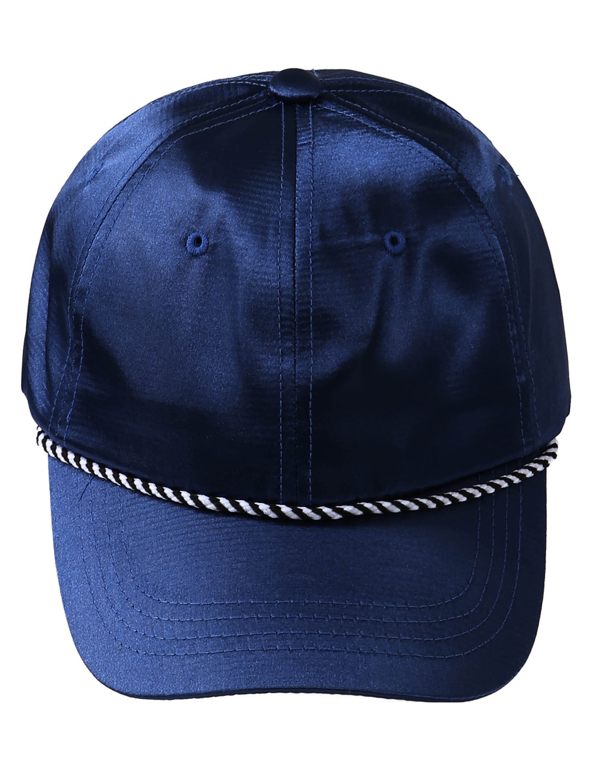 Unisex Satin Stripe Baseball Cap in 7fc006_Blue - Hat and Beyond blank apparel