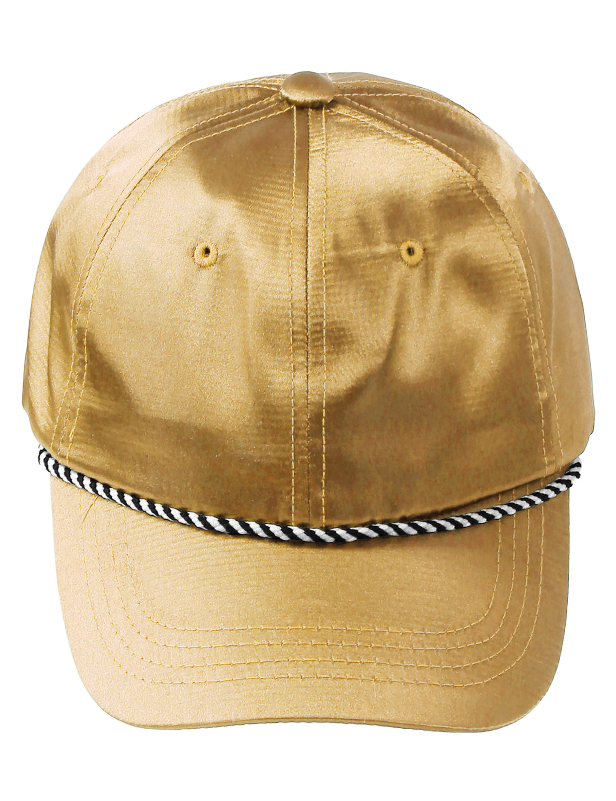 Unisex Satin Stripe Baseball Cap in 7fc006_Gold - Hat and Beyond blank apparel