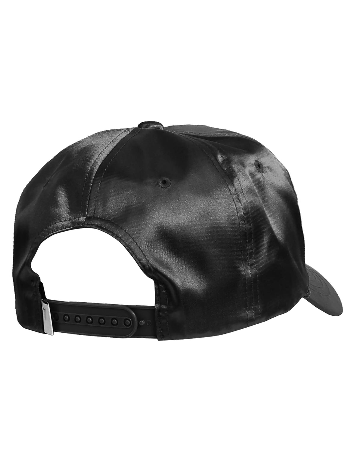 Unisex Satin Solid Accent Baseball Cap Dad Hat in 7fc007_Black - Hat and Beyond blank apparel