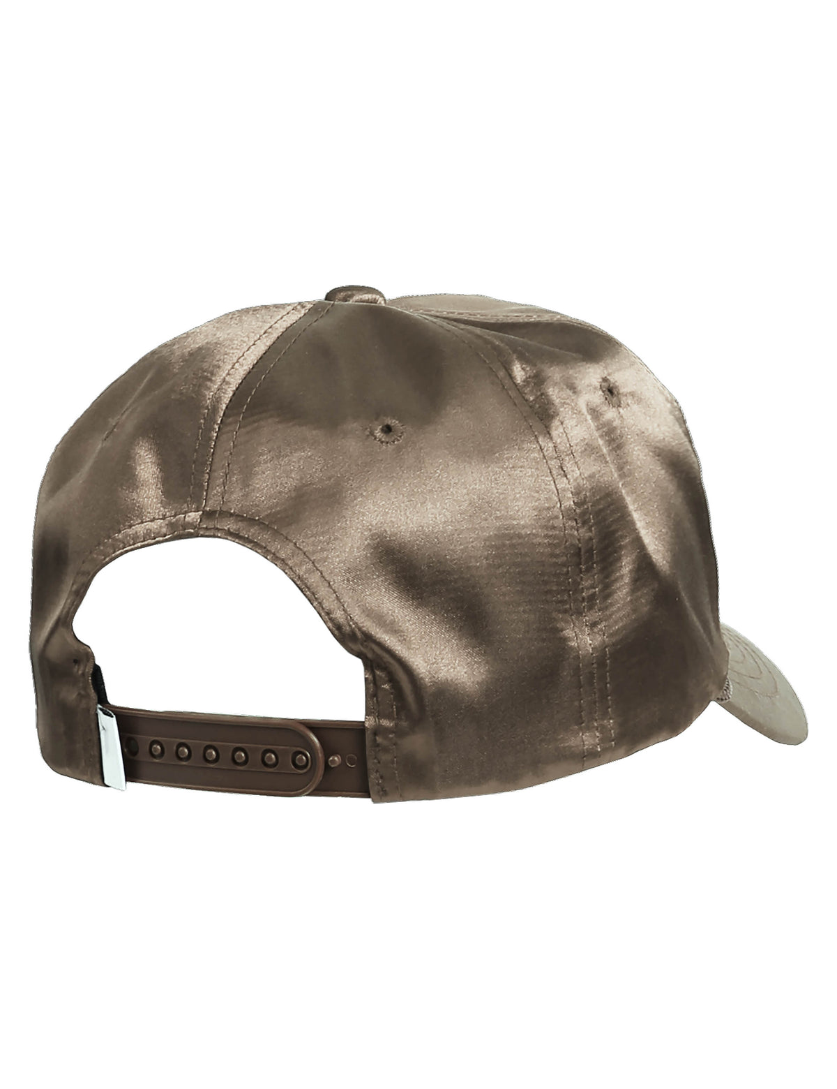 Unisex Satin Solid Accent Baseball Cap Dad Hat in 7fc007_Brown - Hat and Beyond blank apparel