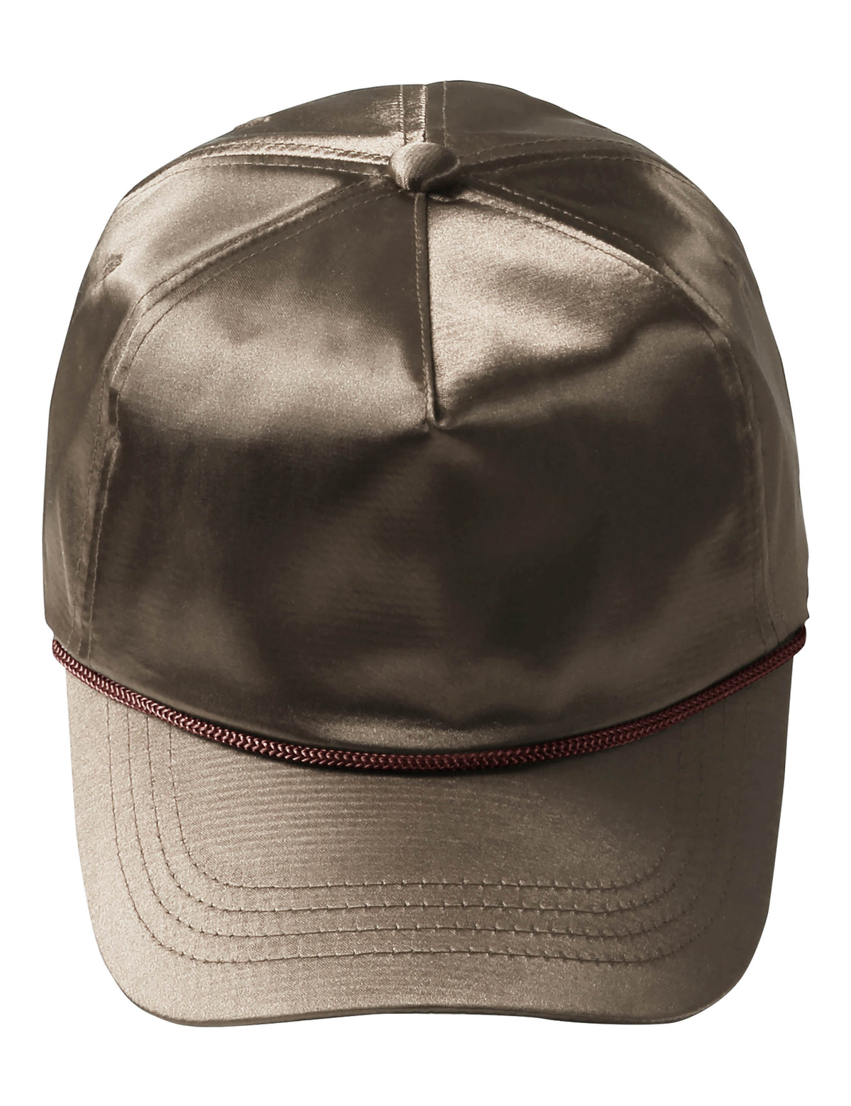Unisex Satin Solid Accent Baseball Cap Dad Hat in 7fc007_Brown - Hat and Beyond blank apparel