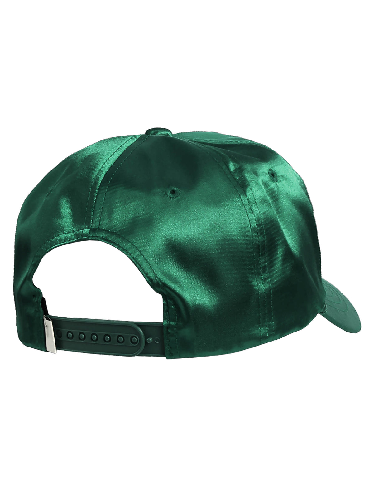 Unisex Satin Solid Accent Baseball Cap Dad Hat in 7fc007_Green - Hat and Beyond blank apparel