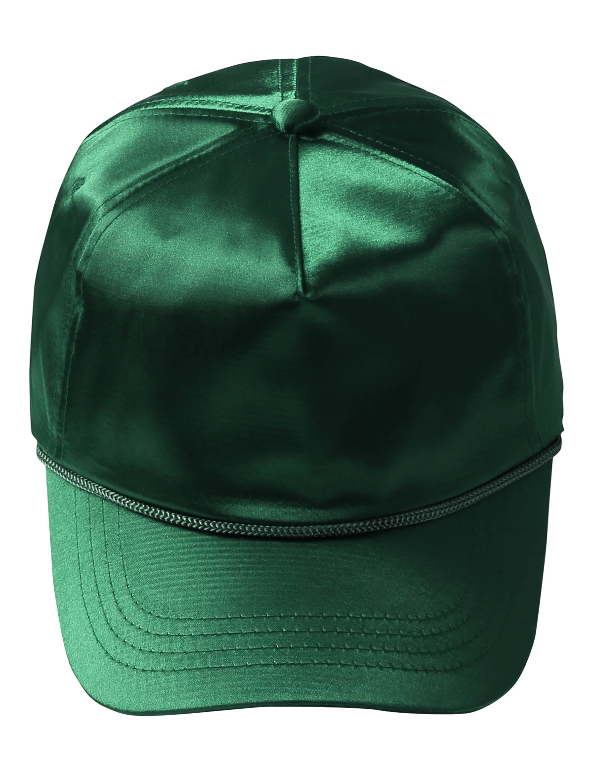 Unisex Satin Solid Accent Baseball Cap Dad Hat in 7fc007_Green - Hat and Beyond blank apparel