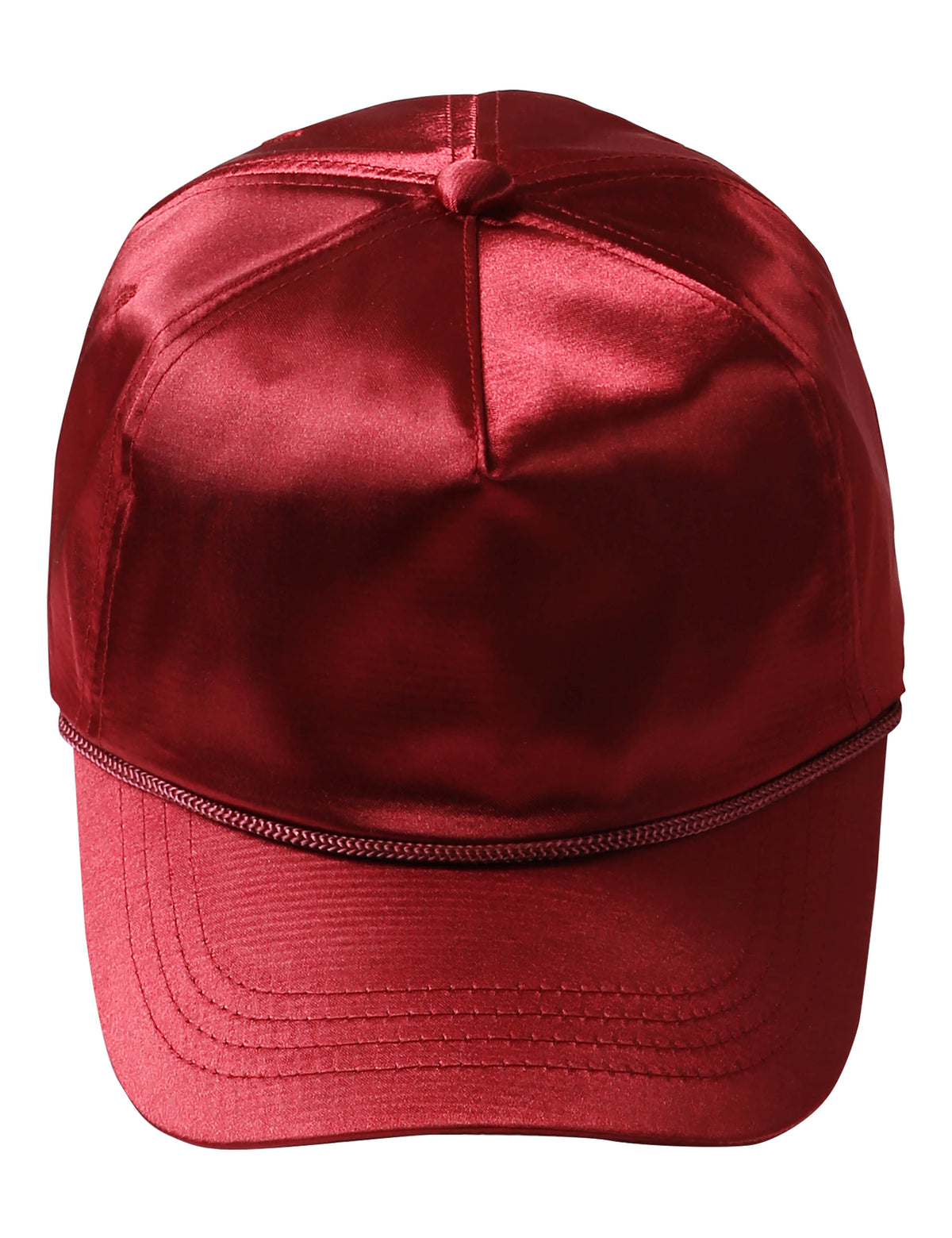 Unisex Satin Solid Accent Baseball Cap Dad Hat in 7fc007_Red - Hat and Beyond blank apparel