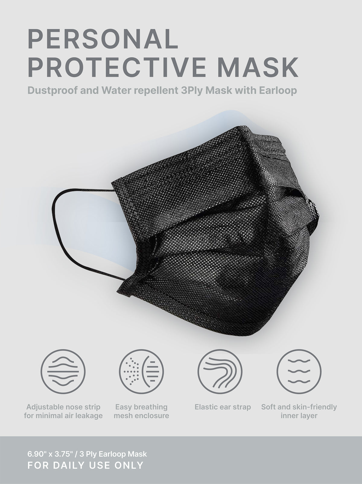 Unisex Black Surgical Masks in kn95_kn95 mask_kn95 respirator_kn95 certification_white mask_white face mask_white surgical mask_face mask_medical face mask_antiviral face mask_n95 